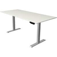 Bureau assis-debout Kerkmann Move 1 Rectangulaire Blanc T-Pied 1800 (L) x 800 (P) x 1230 (H) mm Acier, Mélamine