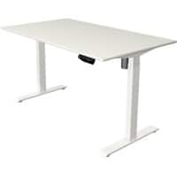 Bureau assis-debout Kerkmann Move 1 Rectangulaire Blanc T-Pied 1400 (L) x 800 (P) x 1230 (H) mm Acier, Mélamine