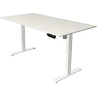 Bureau assis-debout Kerkmann Move 1 Rectangulaire Hauteur ajustable électriquement Acier, Mélamine Blanc 160 x 800 x 123 cm