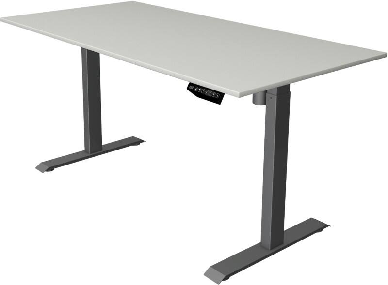 Bureau assis-debout Kerkmann Move 1 Rectangulaire Gris clair T-Pied 1400 (L) x 800 (P) x 1230 (H) mm