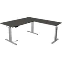 Bureau assis-debout Kerkmann Move 3 Tube En forme de L Anthracite T-Pied 1800 (L) x 1800 (P) x 1200 (H) mm