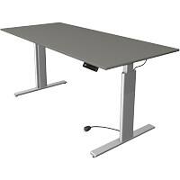 Bureau assis-debout Kerkmann Move 3 Tube Rectangulaire Graphite T-Pied 1800 (L) x 800 (P) x 1200 (H) mm