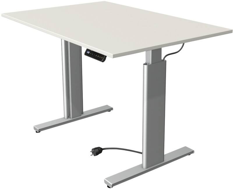Bureau assis-debout Kerkmann Move 3 Tube Rectangulaire Blanc T-Pied 1200 (L) x 800 (P) x 1200 (H) mm