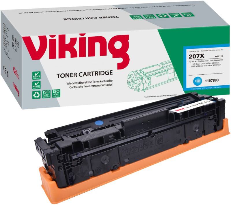 Compatibel Viking HP 207X Tonercartridge W2211X Cyaan