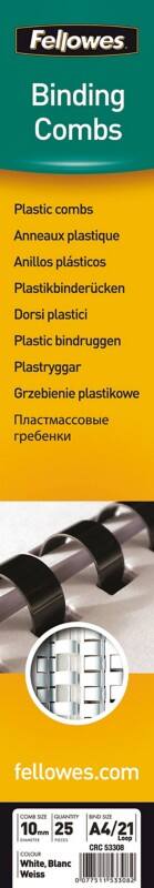 Fellowes Inbindruggen A4 10 mm 41-55 PVC (Polyvinylchloride) Wit