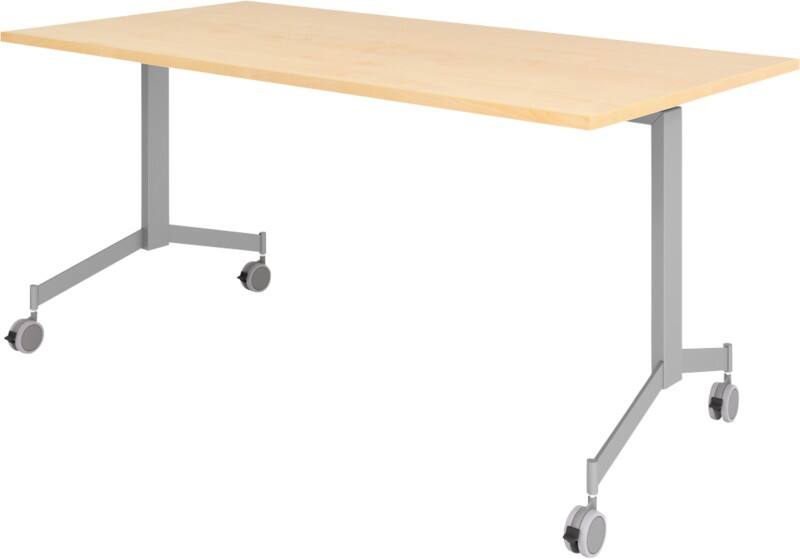 Table pliante Hammerbacher Érable Bois, Métal Argenté 1600 x 800 x 750 mm