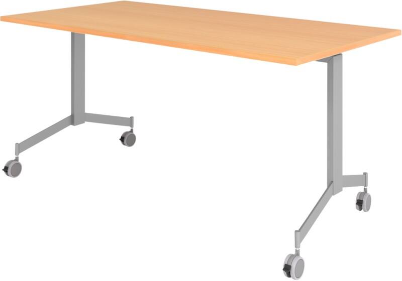 Table pliante Hammerbacher Hêtre Bois, Métal Argenté 1600 x 800 x 750 mm