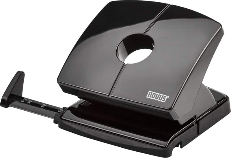 Perforatrice Novus NOVUS OFFICE 2 Perforations Métal, Plastique 20 Feuilles 025-0630 Noir
