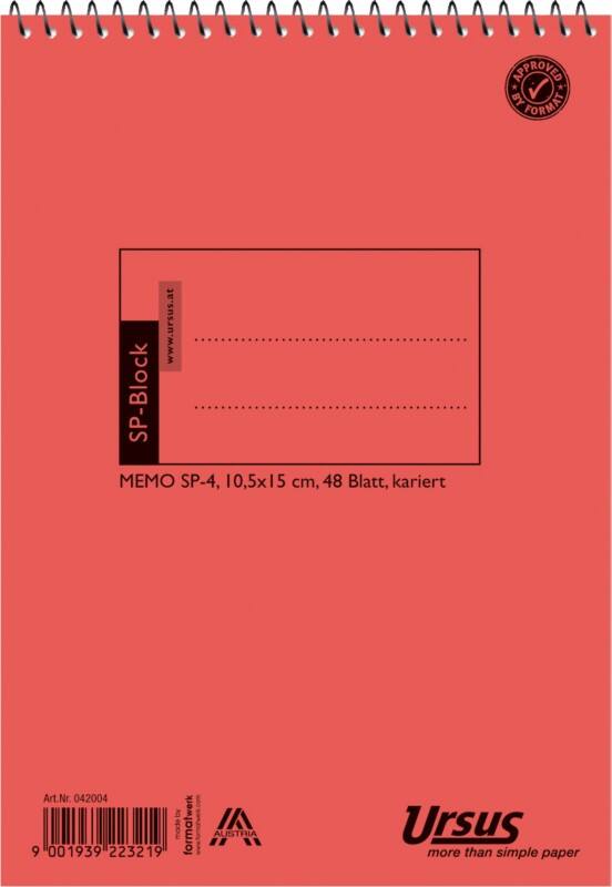 Bloc-notes à spirale Staufen Style Quadrillé Reliure en spirale Reliure supérieure