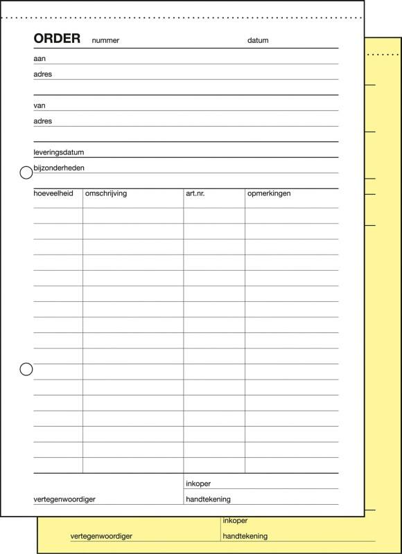 Sigel Inkooporderboek A5 Niet geperforeerd