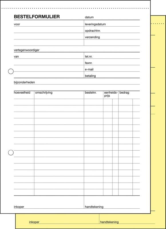 Formulaires de commande Sigel A5 Sans perforation