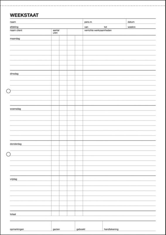 Rapport hebdomadaire Sigel A4 Sans perforation
