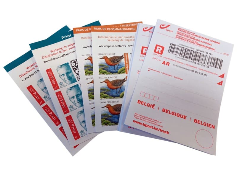 bpost Postzegels Waarde 1 Aangetekende zendingen Prior Zelfklevend 10 Stuks