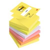 Z-Notes Post-it R-330NR Carré 76 x 76 mm Assortiment 6 blocs de 100 feuilles