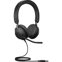 Casque pour téléphone Jabra Evolve2 40 Filaire Stéréo Sur tête Réduction du bruit USB-A Avec microphone Noir