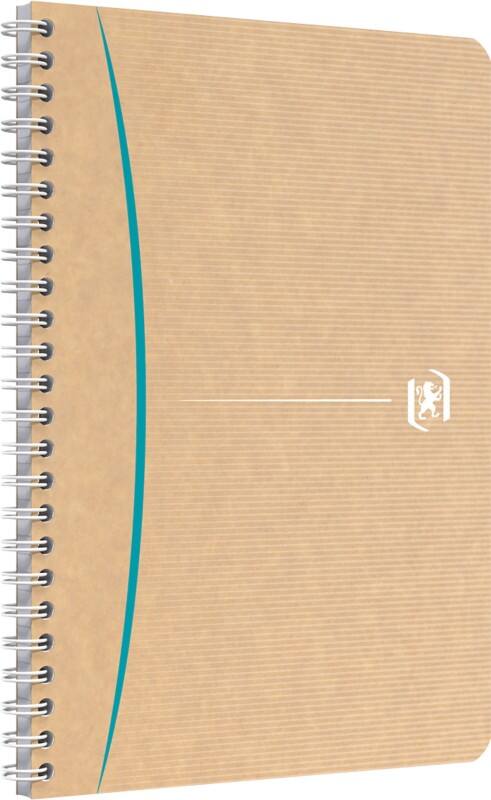 Cahier OXFORD A5 Ligné Reliure latérale à double fil Dos cartonné Brun 180 pages