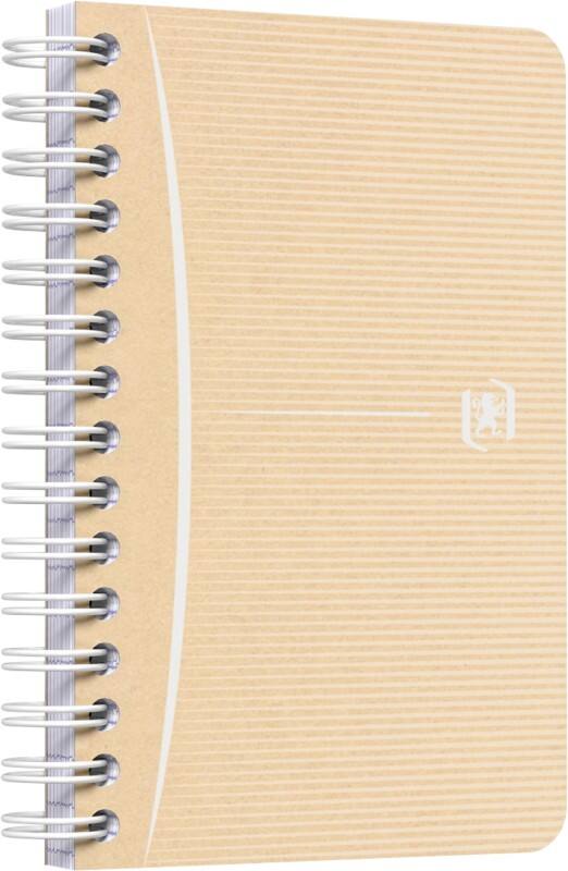 Cahier OXFORD 9 x 14 cm Quadrillé Reliure latérale à double fil Dos cartonné Brun 180 pages