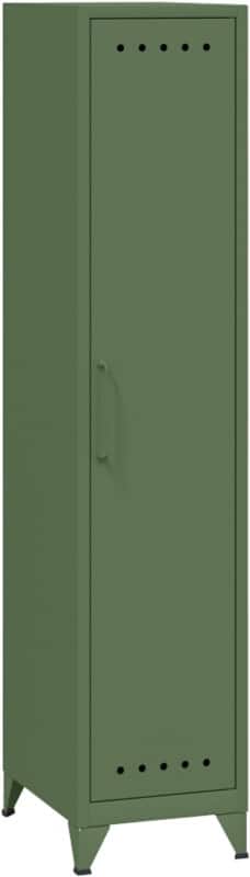 Bisley Fern Garderobekast Metaal 1 Plank 380 x 510 x 1.800 mm Olijfgroen