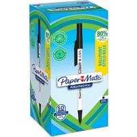 Stylo-bille Papermate Kilometrico Pointe moyenne Noir 50 unités