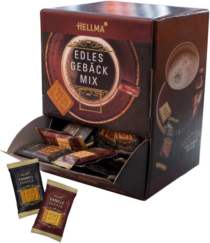 Biscuits Hellma Caramel, vanille 125 unités de 608 g