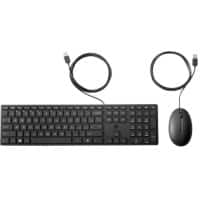 HP Toetsenbord en muis Bedraad QWERTY Zwart 9SR36AA