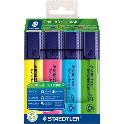 STAEDTLER Tekstmarker Kleurenassortiment Pak van 4