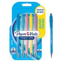 Papermate FlexGrip Ultra Intrekbaar Balpen Blauw 1 mm Medium Balpen 5 Stuks