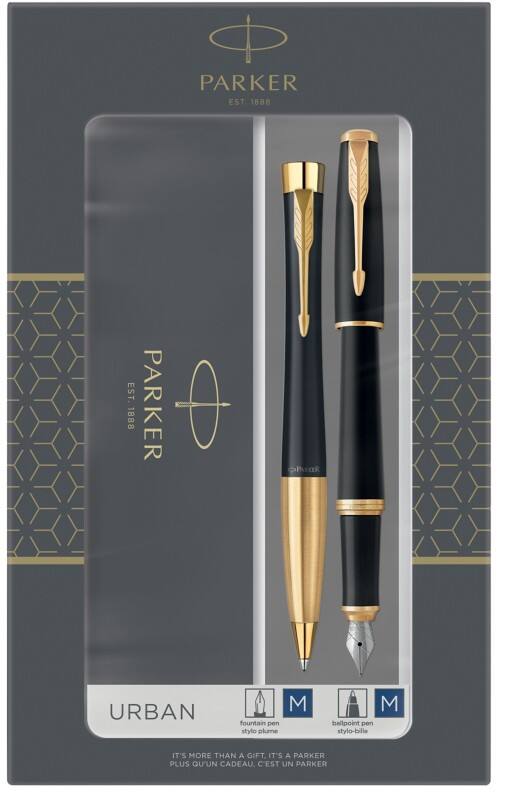 Parker Urban 2093381 Intrekbaar Balpen Blauw 1 mm Medium Balpen Navulbaar 2 Stuks