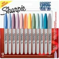 Sharpie Mystic Gems 2157681 Permanent marker Fijn Ronde punt 1 mm Kleurenassortiment Niet navulbaar 12 Stuks