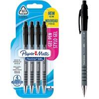 Papermate FlexGrip 2108209 Intrekbaar Gelpen Zwart 0,7 mm Medium Ronde punt 4 Stuks