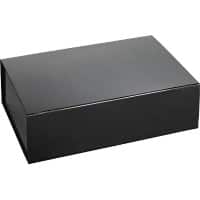RAJA Geschenkdoos Karton, Glanzend gelakt papier 230 (B) x 100 (D) x 330 (H) mm Zwart 10 Stuks