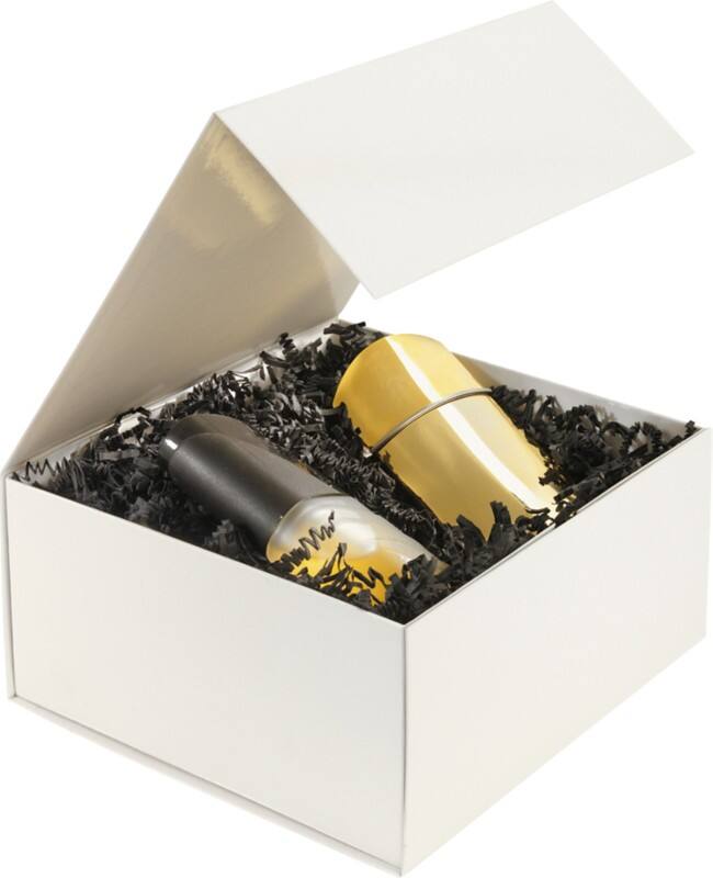 RAJA Geschenkdoos Karton, Glanzend gelakt papier 225 (B) x 105 (D) x 225 (H) mm Ivoor 10 Stuks