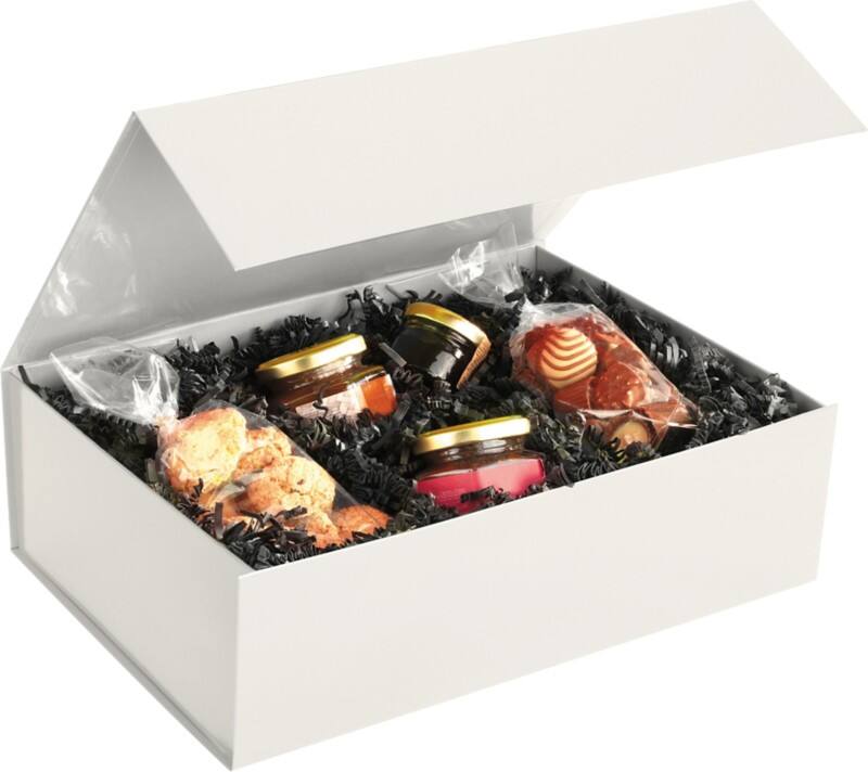 RAJA Geschenkdoos Karton, Glanzend gelakt papier 230 (B) x 100 (D) x 330 (H) mm Ivoor 10 Stuks