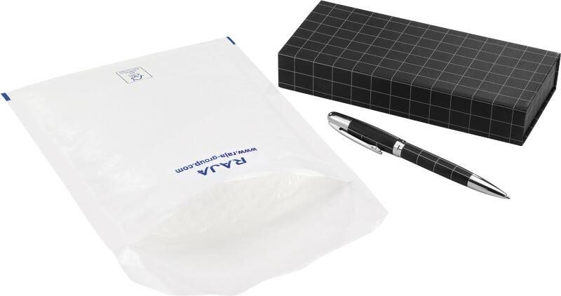 Pochette d’envoi à bulles RAJA Papier Kraft, Film en polyéthylène Blanc Sans Fenêtre 220 (l) x 260 (H) mm Bande adhésive 75 g/m² Recyclé 95% 100 Unités