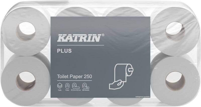 Papier toilette Katrin 11711 Plus 3 Plis Blanc 72 Rouleaux de 250 feuilles