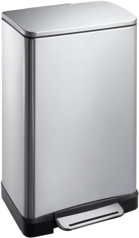 Poubelle à pédale EKO E-Cube 30 L Gris Acier inoxydable