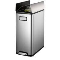 Poubelle à pédale EKO Ecofly 40 L Gris Acier inoxydable