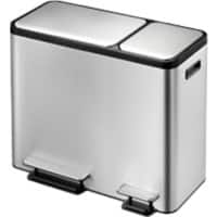 EKO RVS (Roestvrij staal) Pedaalemmer 45 L 60,5 (B) x 32,1 (D) x 49,2 (H) cm Zilver EcoCasa