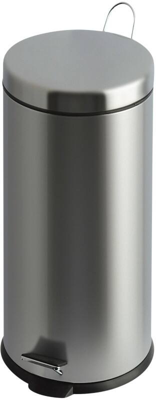 Poubelle à pédale V-PART 30 L Gris Acier inoxydable