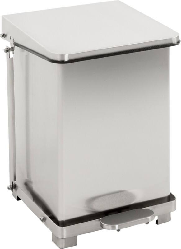 Poubelle à pédale V-PART 27 L Gris Acier inoxydable