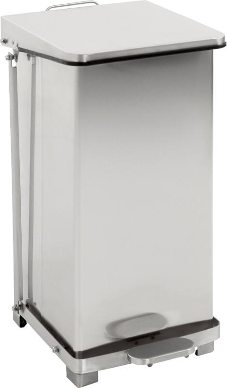 Poubelle à pédale V-PART 45 L Gris Acier inoxydable