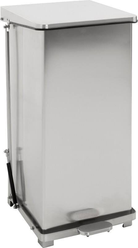 Poubelle à pédale V-PART 90 L Gris Acier inoxydable