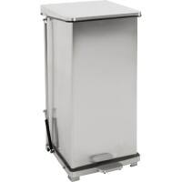 Poubelle à pédale V-PART 90 L Gris Acier inoxydable