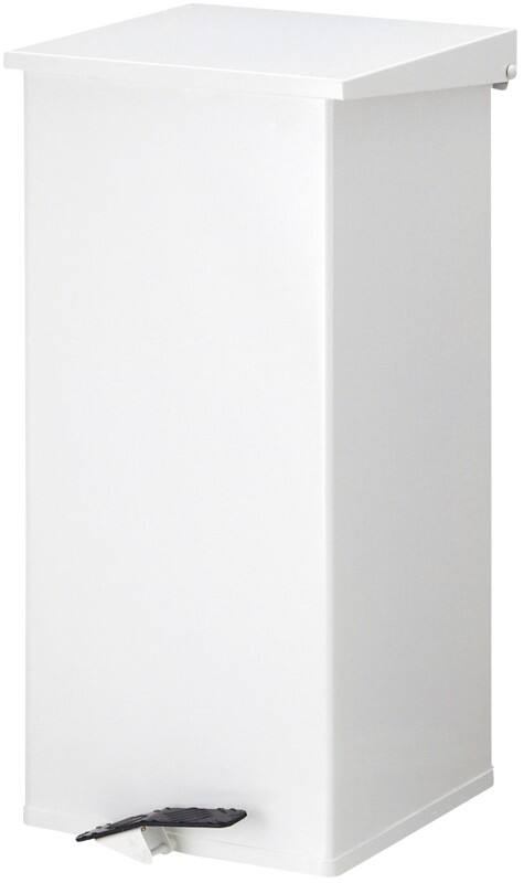 Poubelle à pédale DutchDesign Carro-Kick 110 L Blanc Aluminium revêtement par poudre