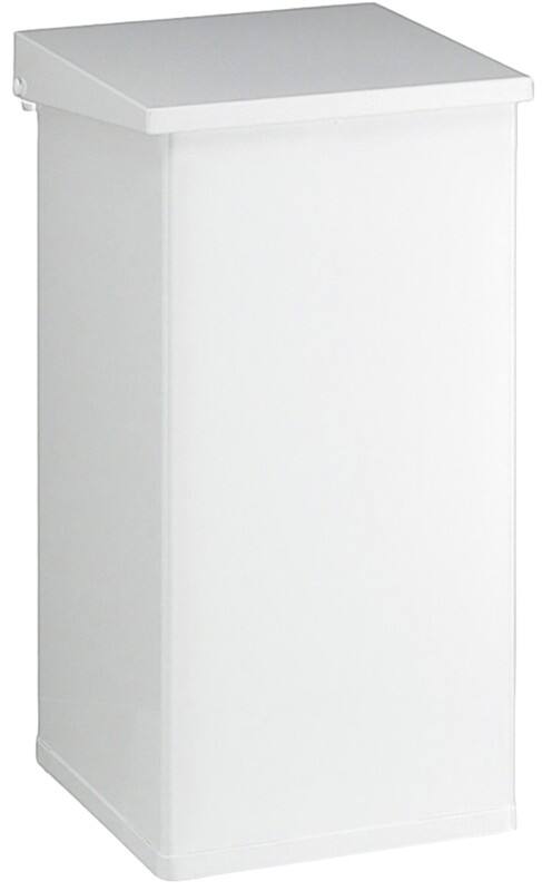 Poubelle à pédale DutchDesign 55 L Blanc Aluminium revêtement par poudre