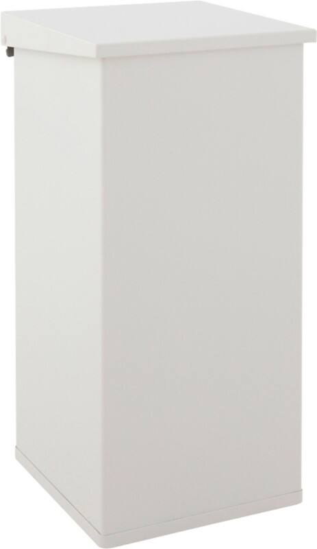 Poubelle à pédale DutchDesign 110 L Blanc Aluminium revêtement par poudre