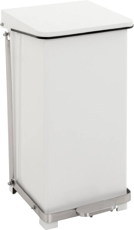 Poubelle à pédale V-PART 45 L Blanc Acier