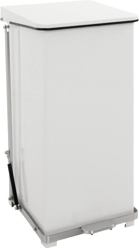 Poubelle à pédale V-PART 90 L Blanc Acier