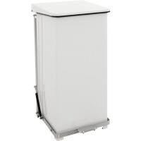 Poubelle à pédale V-PART 90 L Blanc Acier