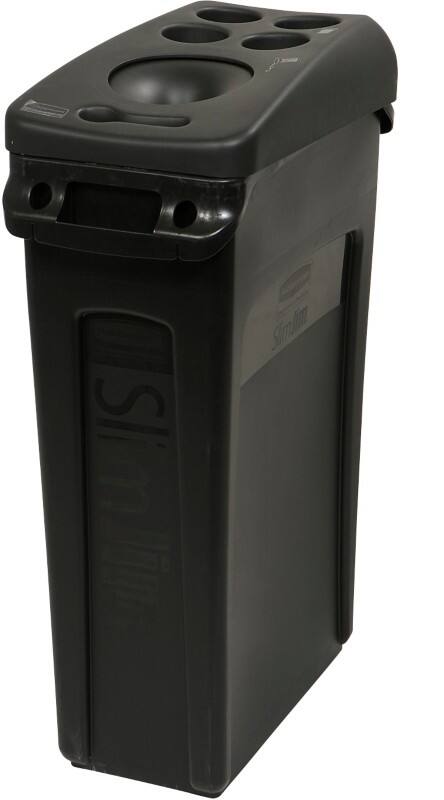 Corbeille à papier Rubbermaid PE (Polyéthylène) 87 L 27,9 (l) x 55,8 (p) x 76,2 (h) cm Noir